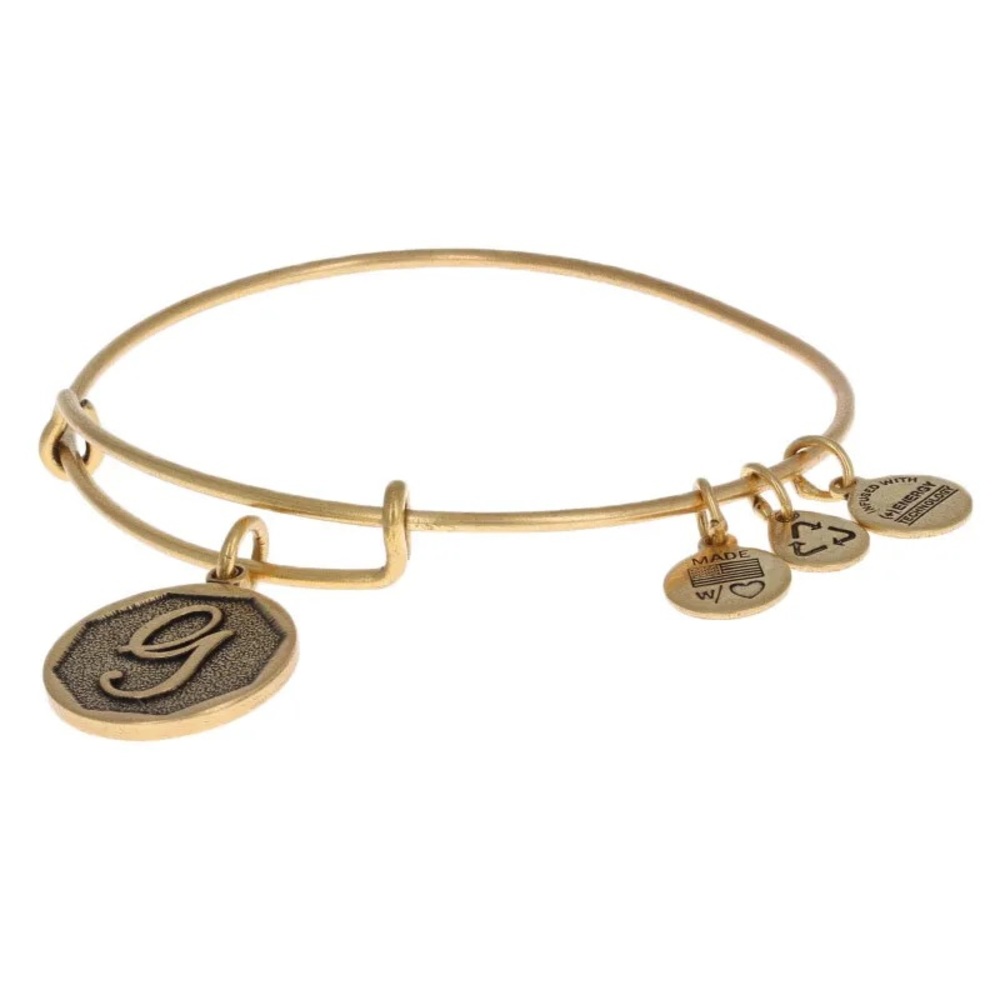 Alex & Ani “M” Gold Bracelet